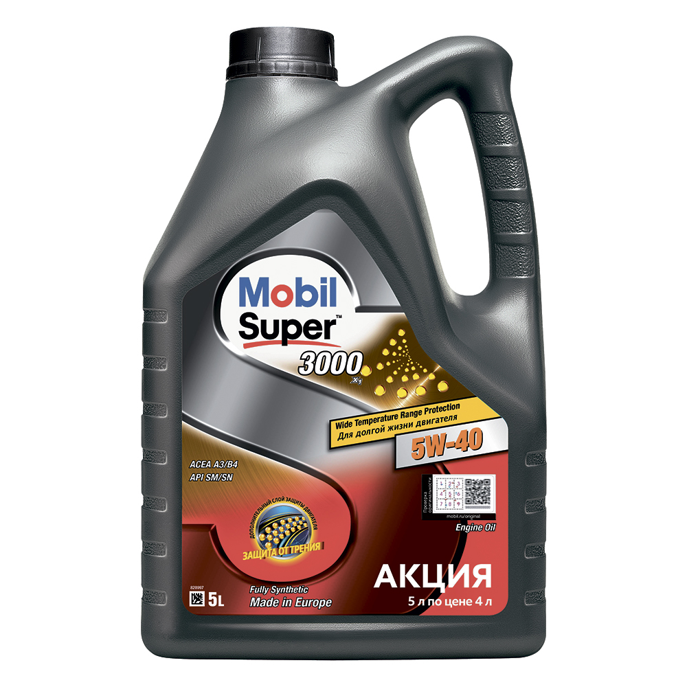 Моторное масло MOBIL SUPER 3000 X1 5W-40 5л