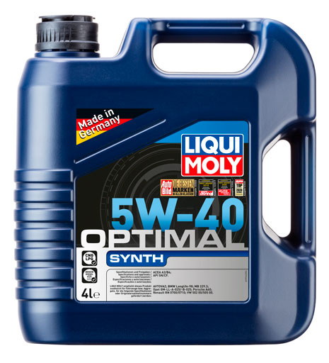 3926 LIQUI MOLY НС-синтетическое моторное масло LIQUI MOLY Optimal Synth 5W-40 4л