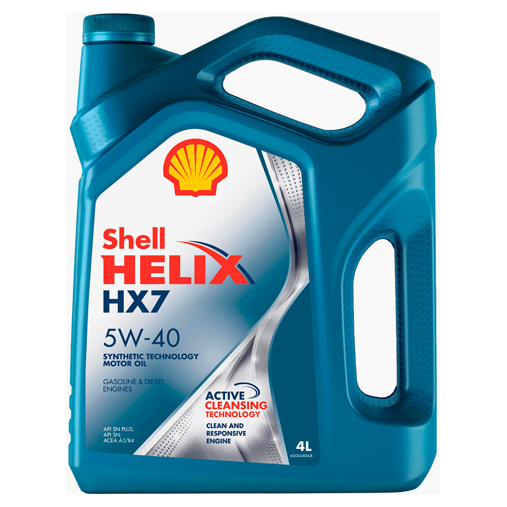 550051497 SHELL Полусинтетическое моторное масло SHELL HELIX HX7 5W-40 4л