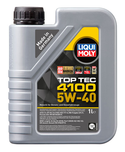 7500 LIQUI MOLY LIQUI MOLY НС-синтетическое моторное масло Top Tec 4100 5W-40 1л