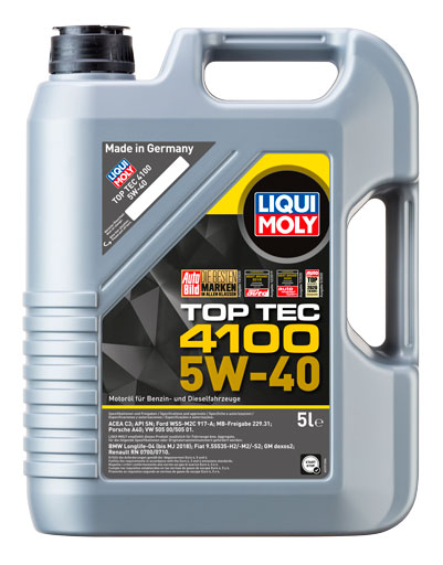 7501 LIQUI MOLY LIQUI MOLY НС-синтетическое моторное масло Top Tec 4100 5W-40 5л