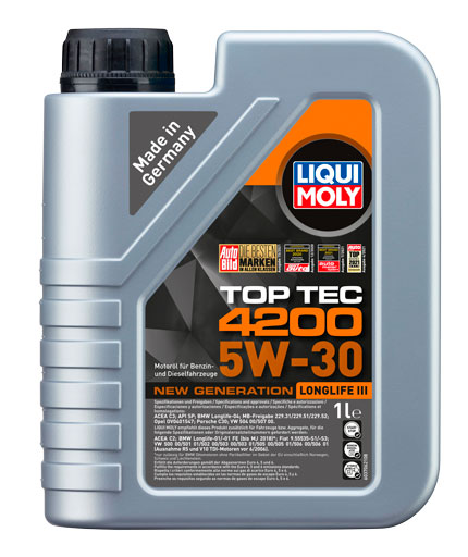 7660 LIQUI MOLY LIQUI MOLY НС-синтетическое моторное масло Top Tec 4200 5W-30 1л