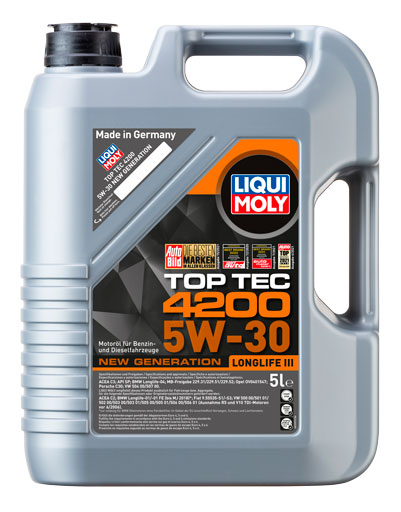 7661 LIQUI MOLY LIQUI MOLY НС-синтетическое моторное масло Top Tec 4200 5W-30 5л