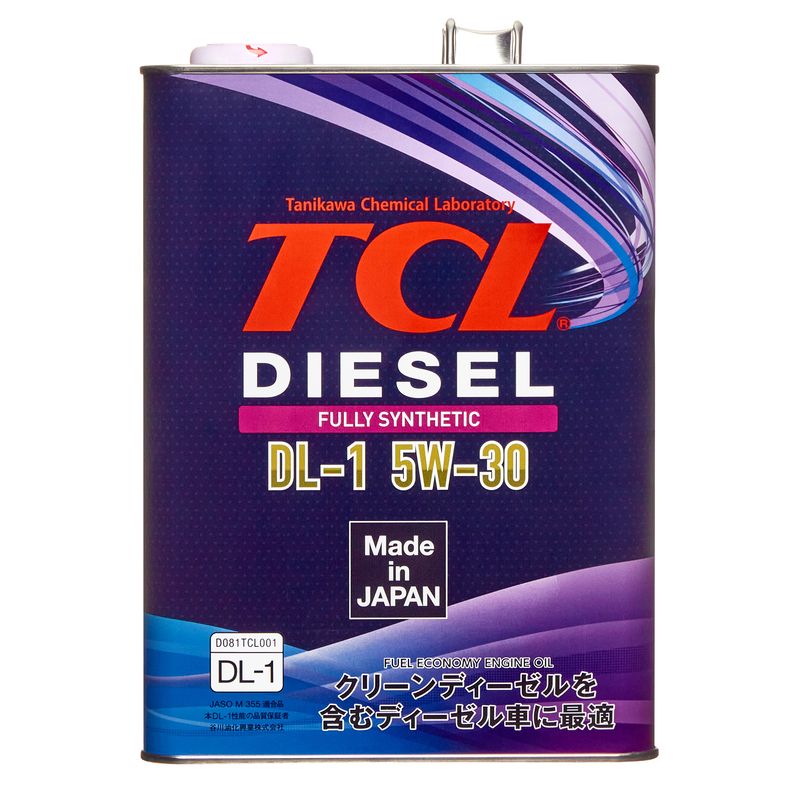 D0040530 TCL Моторное масло TCL Diesel, Fully Synth, DL-1, 5W30, 4л
