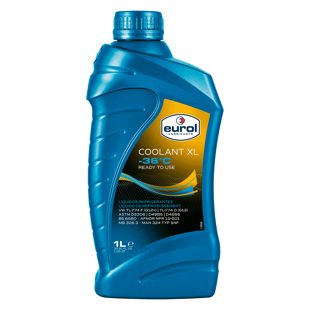 E5041401L EUROL Жидкость охлаждающая (антифриз) Eurol Coolant XL Yellow -36º C, готовый1л