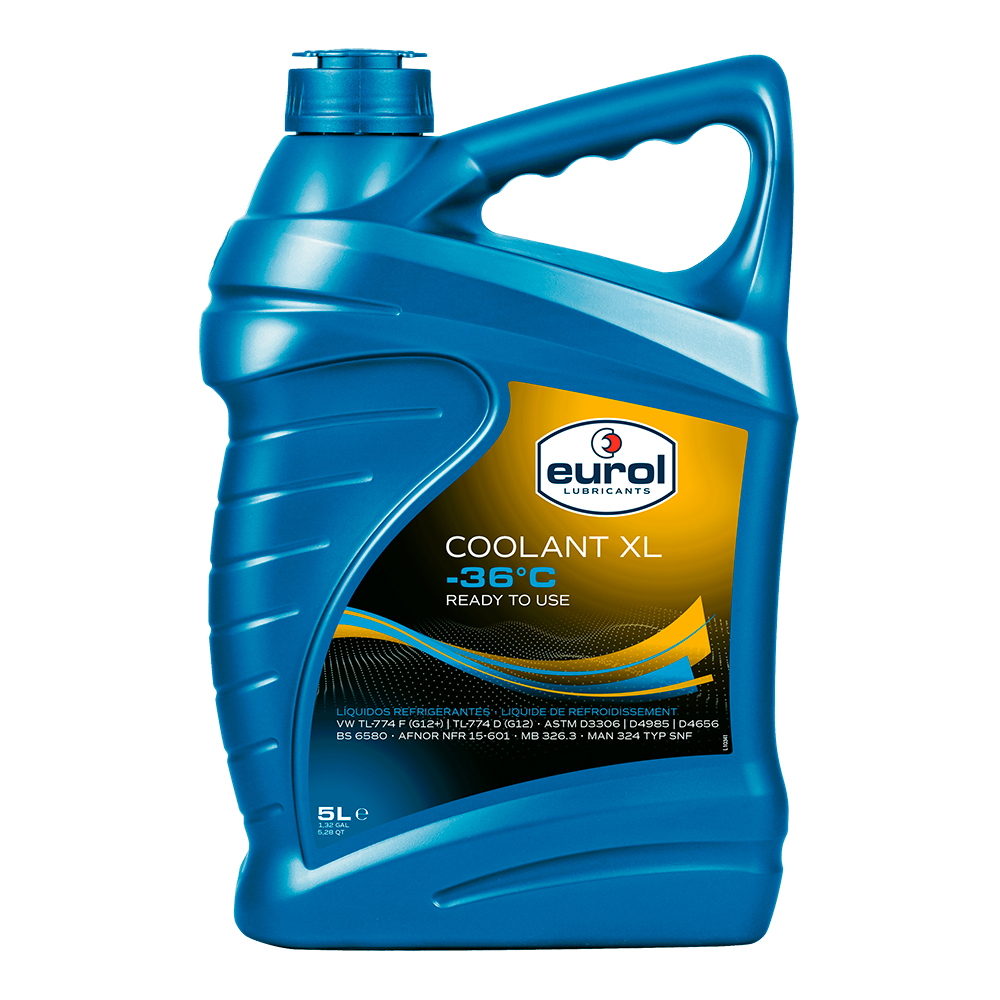 E5041405L EUROL Жидкость охлаждающая (антифриз) Eurol Coolant XL Желтый -36º C, готовый, 5л