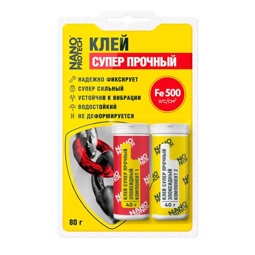 NPGKS0014 NANOPROTECH Клей суперпрочный - эпоксидный 2-х компонентный NANOPROTECH, 80 гр.