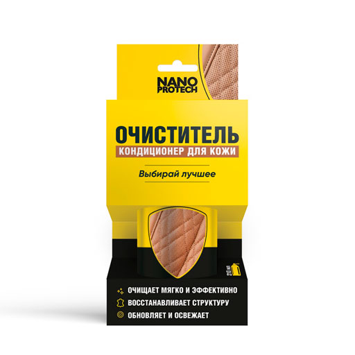 NPKK0032 NANOPROTECH Очиститель кондиционер для кожи NANOPROTECH, 210 мл.