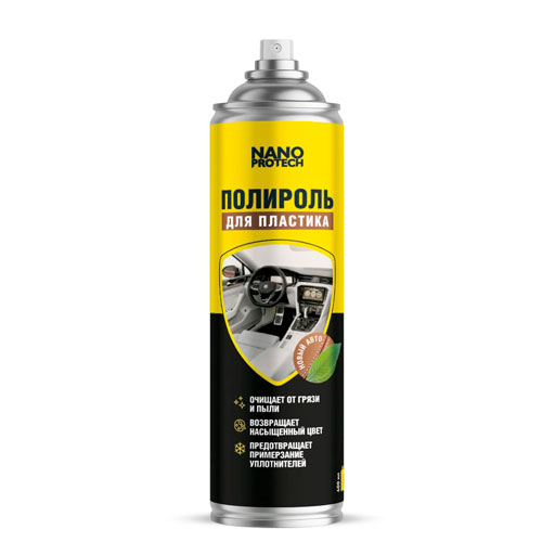 NPPP0040 NANOPROTECH Полироль для пластика - новый автомобиль NANOPROTECH, 400 мл.