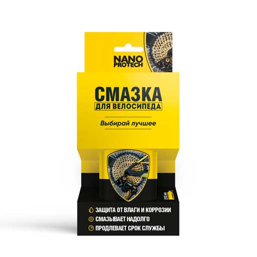 NPVS0010 NANOPROTECH Смазка подвижных деталей велосипеда NANOPROTECH, 210 мл.