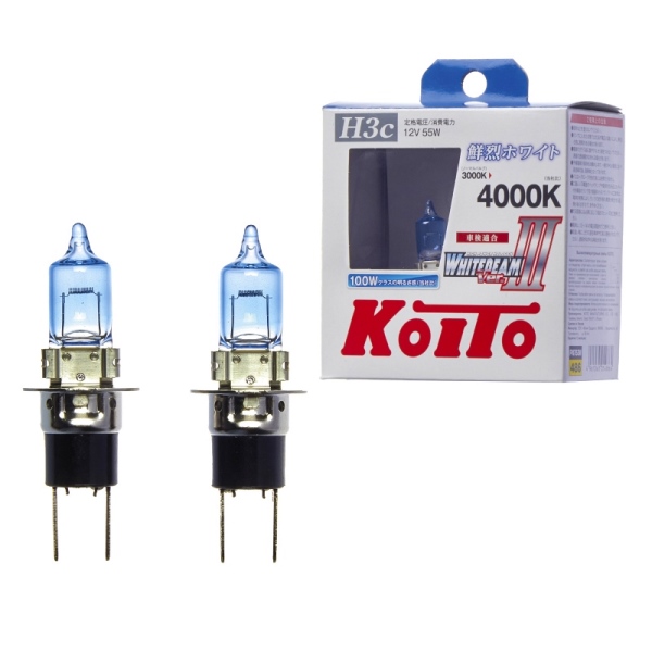 Лампа высокотемпературная Koito Whitebeam H3c 12V 55W (100W) 4000K (комплект 2 шт.)