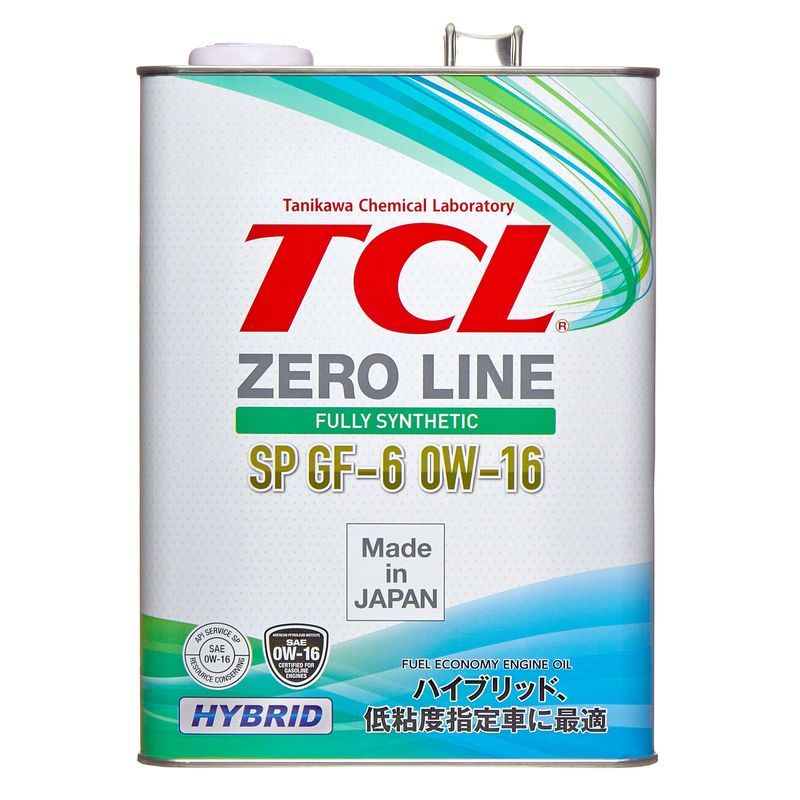 Z0040016SP TCL Моторное масло TCL Zero Line Fully Synth, Fuel Economy, SP, GF-6, 0W16, 4л