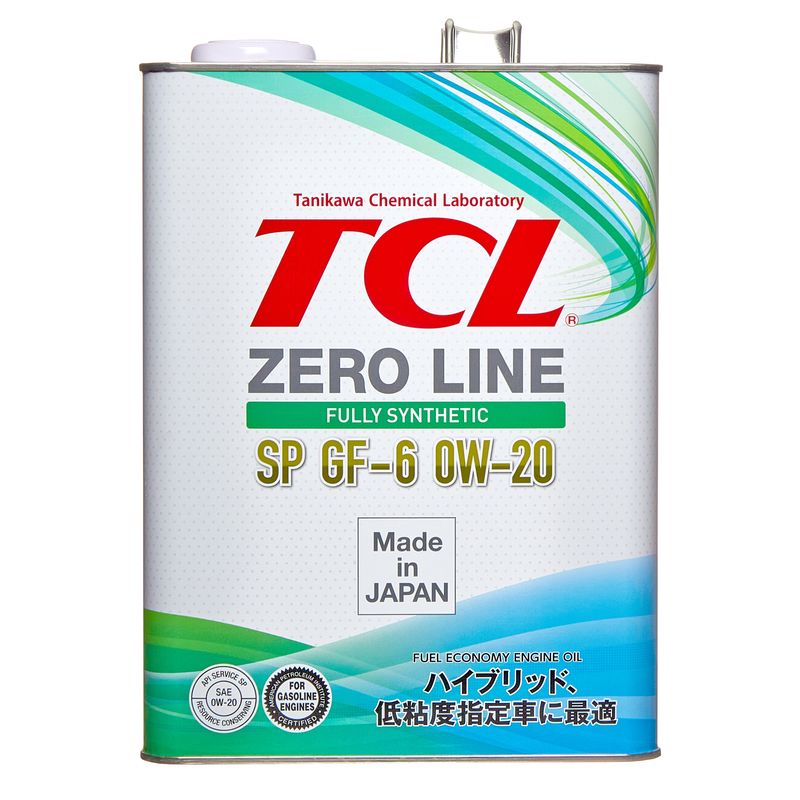 Z0040020SP TCL Моторное масло TCL Zero Line Fully Synth, Fuel Economy, SP, GF-6, 0W20, 4л